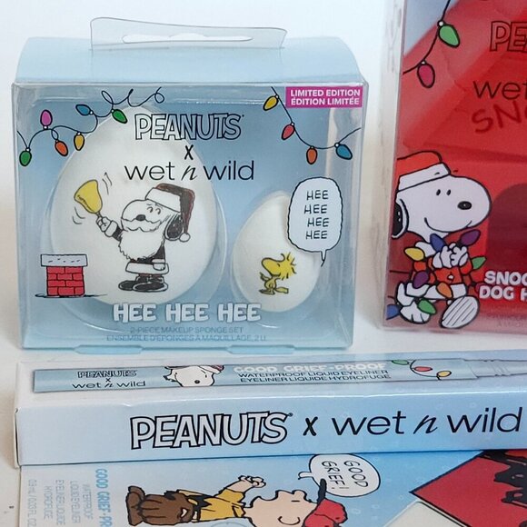 Snoopy Wet N Wild Peanuts Holiday Collection Makeup Lot of 6 Pieces BNIP - Picture 2 of 14